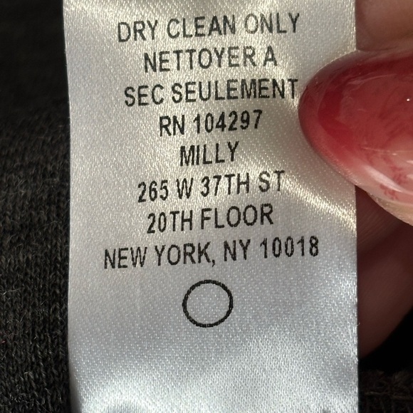 Milly NY Wool Silk Blend Sheath Dress Women’s Gray Bow Career Cocktail Party M - Picture 8 of 8